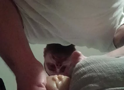 White Cock Fucks a Pocket Pussy Creampie