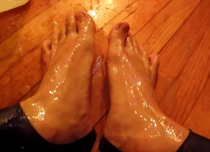 Masked Sissy in Leotard Cums and Piss on Feet