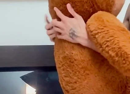 I Put the Teddy Bear on All Fours and Came on Top of It