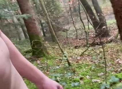 Running in the Forest and Stripping Completely Naked