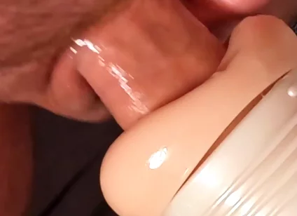 Stepdaddy Bear Pounds His New Fleshlight Butthole