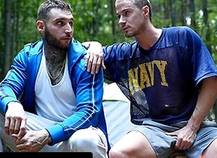 Curious Str8 Hunks Skyy Knox & Tony Dangelo Fuck In The Woods - French Subtitles