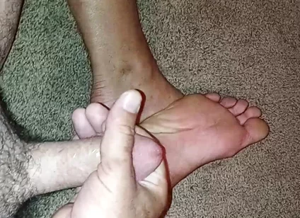 Jerked off on to My Feet