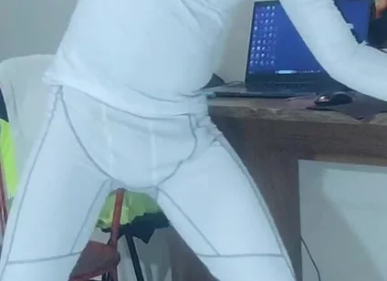 I Cum on Compression Wear