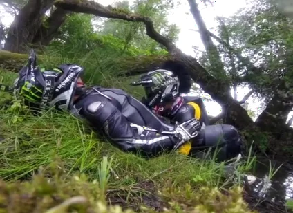 Mud hole dainese biker blowjob cum