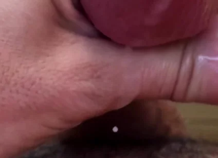 POV Close-up Cumshot: Huge Load Almost Hits Camera Lens!