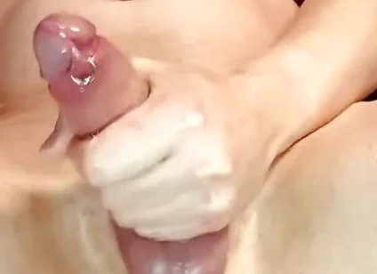 Big Black Dildo in Ass with Cumshot