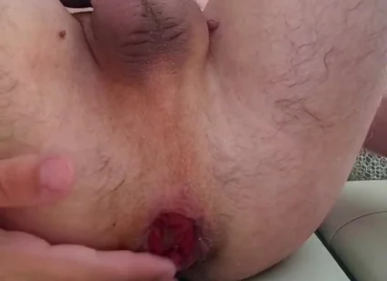I Cum Three Times in a Row From a Slipper in a Stretched Anus
