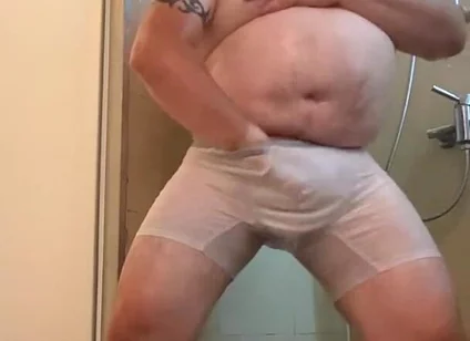 Wet White Clothes Shower One