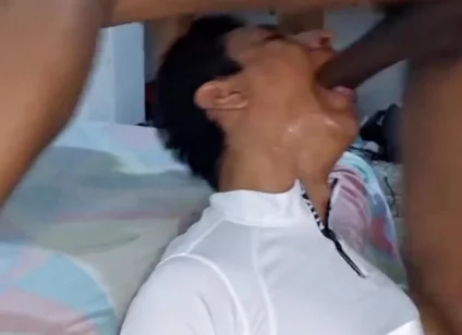 Intense Oral Sex with a Big Black Cock