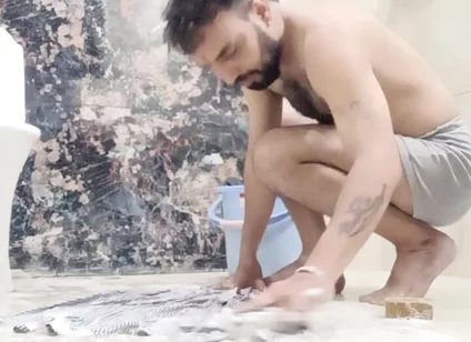 Indian Stepfather Stepdaddy Enjoy Shower