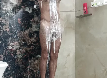 Indian Police Officer Stepfather Get Shower
