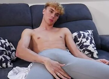 Apolo Fernandez In Dancing Twink Boy Jerks His Long Intact Penis To Pump A Cum Load!