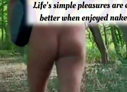 In the Countryside Walking Naked