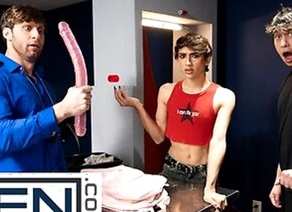 Dom King Frees Foxy Alex From His Cock Cage And Licks His Ass During A Steamy Security Check