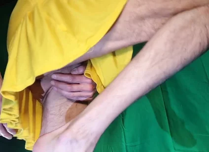 Yellow Skirt, No Panties