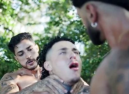 Sneaky Fuck In The Woods Turns Into Threesome With Markin Wolf