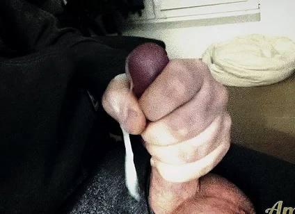 Jerking off and Orgasm Late at Night in Front of the Computer.