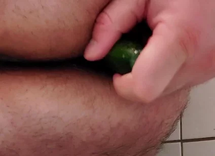 Big Ass Anal Play with Cucumber