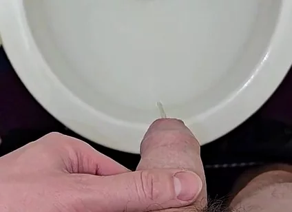 I Pee Standing up Into the Toilet Right After Coming Home From Work