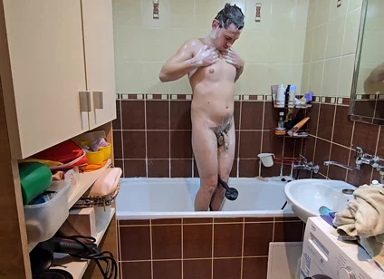 Hot Water Therapy - Hairy Guy’s Private Shower Time After Work