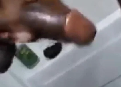 Stroking Rubbing Shaking My Huge Black Cock