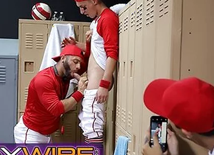 Baseball Star Tristan Hunter Gets Confronted Then Fucked By His Coach In The Locker Room