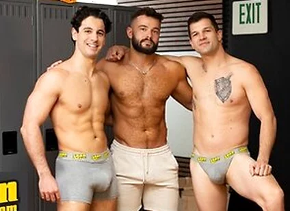 Hunks Paul, Brysen & Hayden Harding Have Hot Steamy Sex And They Moan Loudly