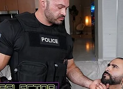 Guy Selector - Police Officer Nick Cranston Whips Out His Cock And Starts Fucking Rikk Yorks Feet
