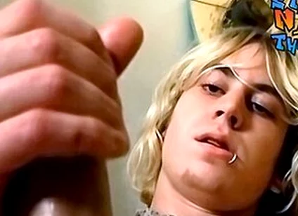Blond Teen 18+ Takes Pleasure In Stroking His Youthful Dick With Carl Alexander