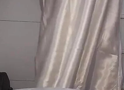 Satin White Long Lingerie Fetish Cum