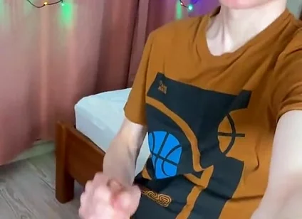 Young Student Home Alone with a Monster Boner and Lots of Sperm