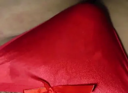 Wife's Sexy Red Thong Full of Cum!