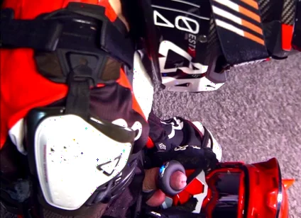 A Vibrating Ring Made Me Cum Hands-free on My Friend's Helmet.