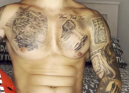 My Big Cock Cums with a Boxer Gloves