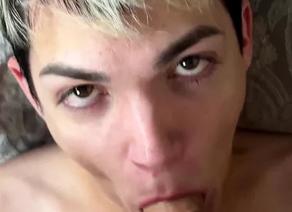 I Cum on His Face with My Hot and Sweet Cum!