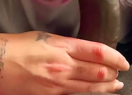 Sexy Trav Sucks My Big Cock Gently and Roughly