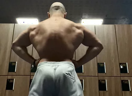 Sweaty Flexing After Training