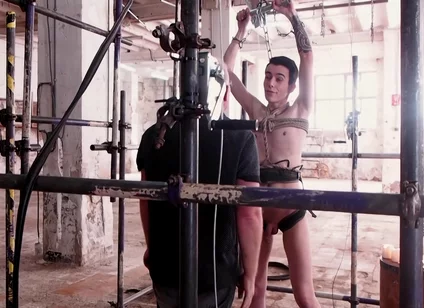 Blonde Skinny Twink Tied Up And Waxed By His Dominant Master