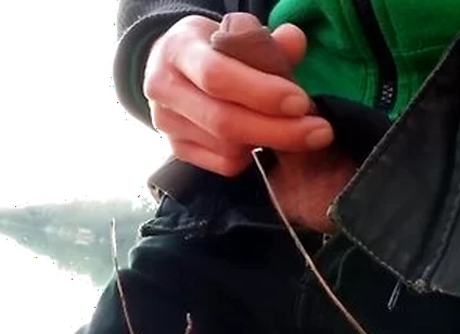 Jon Arteen Takes His Twink Penis Outside, Pees In A Lake And Suddenly Feels The Urge To Masturbate