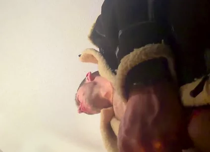 Camera Is Looking up at Me as I Jerk off Bust