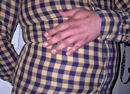 Popping My Button up on My Belly