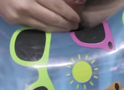 Playing with a cool swimring