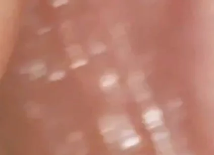 Wide Hole Filled with Pre Cum in Close up