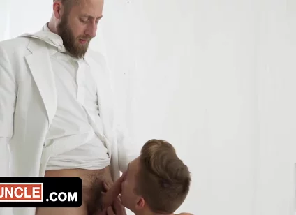 Joel Someone, Elder Bar And Bar Addison In Missionary Boy Experiences President Lewiss Love For A First Time And Fills His Mouth