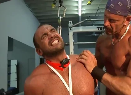 Colin Steele And Jessie Balboa In Gym Training Agony