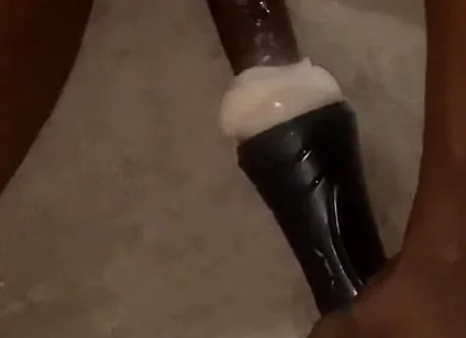 On My Knees Fucking Torch Fake Pussy