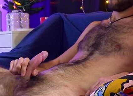 Hairy Chest Guy Edging Cum Explosion