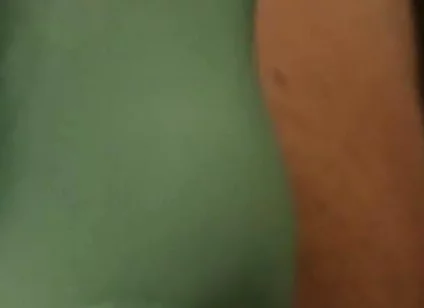 Seafoam Green Spandex Thong Bulge Play