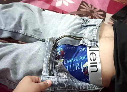 Wow First Time I Touch My Stepbrother Big Monster Cock in Pant